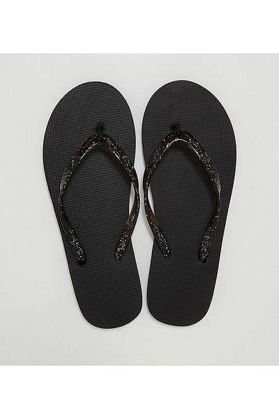 Aeropostale Women's Black Textured Slipper