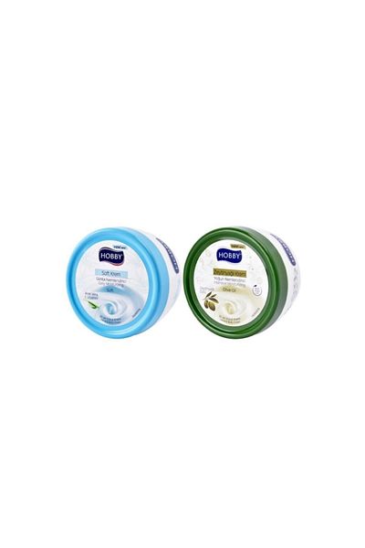Hobby Aloe Vera Extract Hand and Body Cream - 300 ml + Olive Oil Cream 300 ml