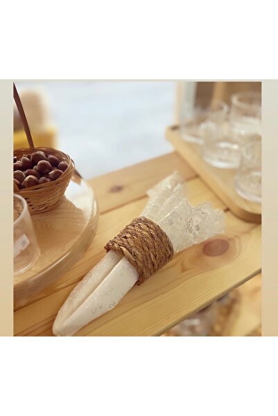 Emeksanatı Wicker napkin ring 6-piece set