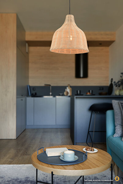 burenze Handmade Tasarım Bamboo Avize Hasır Avize 1.sınıf Kalitem 32 Cm Çap N...