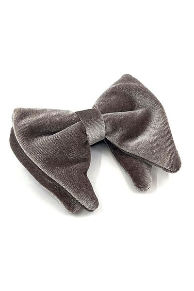 Kravatkolik Mink Color Velvet Plain Bow Tie P1724