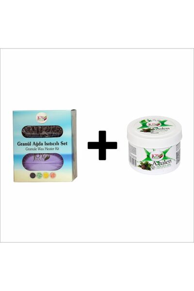 JOYWAX Joy Wax Granül Ağda Isıtıcı Set Black+kalıp Ağda Azulen80ml