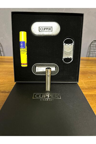 Clipper Jet Full Metal Çakmak Seti ve Hediye Kutusu