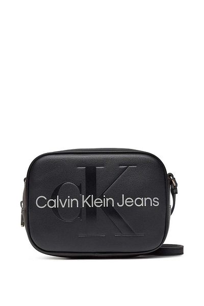 Calvin Klein حقيبة كاميرا نسائية بحزام متقاطع حقيبة كتف سوداء K60k610275