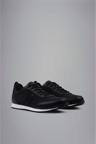 PAUL&SHARK Men's Logo Lace-up Daily Use Black Sneaker24418007-011