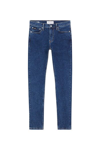 Calvin Klein Blugi pentru bărbați din bumbac cu talie obișnuită, cu 5 buzunare, cu nasturi J30J324194-1BJ