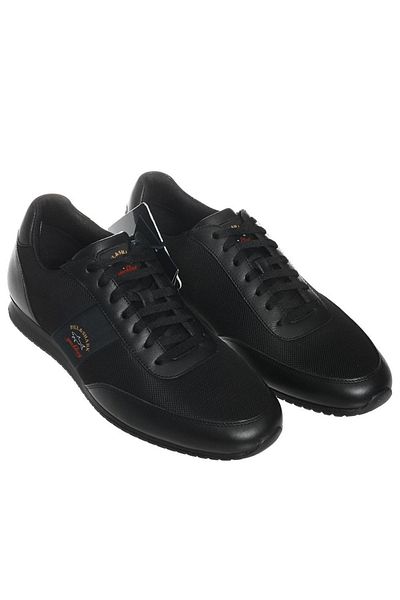 PAUL&SHARK Men's Lace-up Brand Logo Sports Style Black Sneakers12318009-011