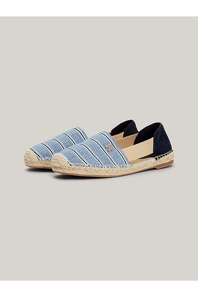 Tommy Hilfiger Blue Espadrille with Brand Logo - Women's, Sports Style, Lace-up FW0FW08056-0GZ