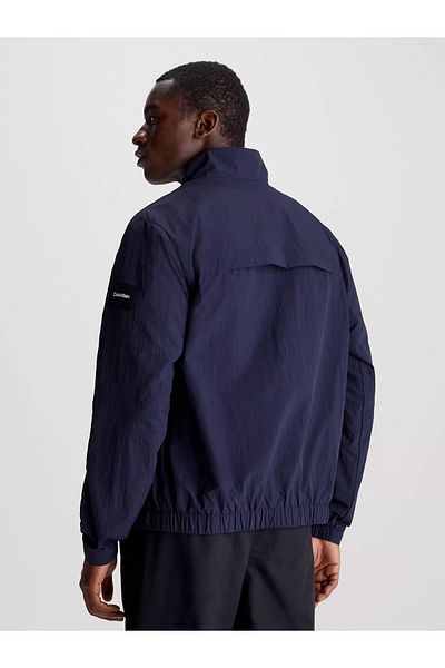 Calvin Klein Men's Relaxed Fit College Collar Bomber Blue Coat K10K111441-CHW