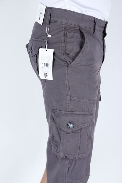 RetroPark Men's Bermuda Shorts - Long Capri, Cargo Pocket, Cargo Pocket, Below the Knee