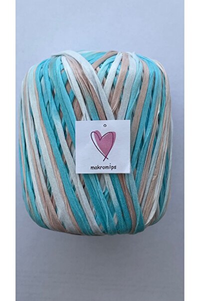 Makromİps PREMIUM MIX SOFT RAFFIA - Geantă moale din rafie naturală marmorată...