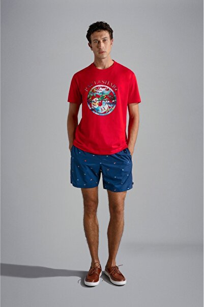 PAUL&SHARK Ανδρικό ύφασμα Quick-Dry Regular Fit Blue1 μαγιό 24415029 -N01