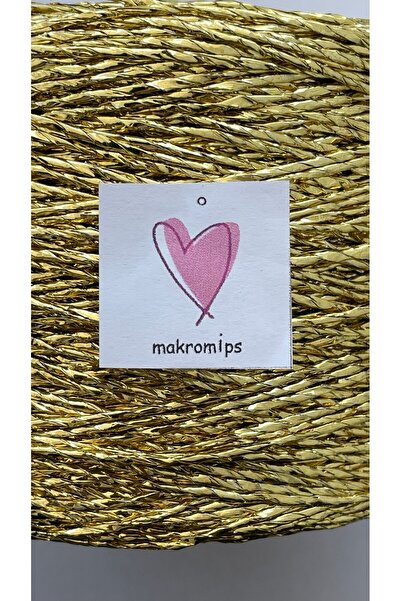 Makromİps PREMIUM TWİSTED METALİK KAĞIT - 250grx4 Поліестер Блискучий скручений шнур для сумок В'язаний декоративний шнур для пакування