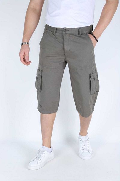 RetroPark MEN'S BERMUDA SHORTS LONG CAPRY CARGO POCKET CARGO POCKET BERMUDA LONG CAPRY KNEE BOTTOM