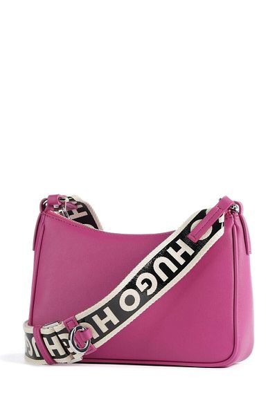 HUGO Fuchsia Shoulder Bag with Women Brand Embossed Adjustable Strap50513112-652