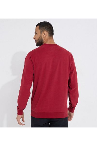 Aeropostale Men's Red Text Round Neck Sweatshirt