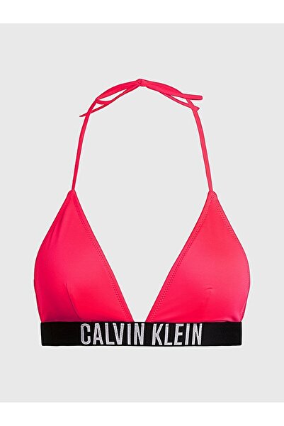 Calvin Klein Kadın Marka Logolu Pamuklu Günlük Kullanım Kırmızı Bikini Üstü KW0KW02506-XN8
