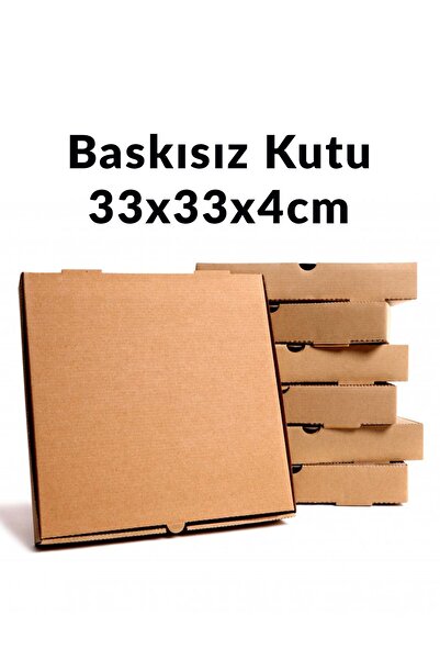 Balkan Baskısız Pizza kutusu 33cm 50 Adet - 33x33x4cm (dayanıklı)