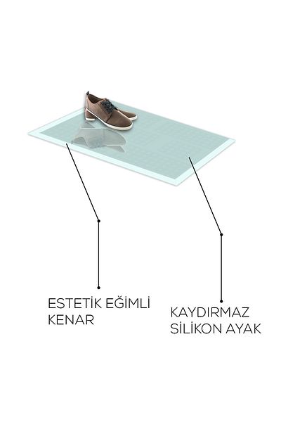 Decorita Γυάλινο Πατάκι Satina - Αντιολισθητικό, 45cm x 70cm