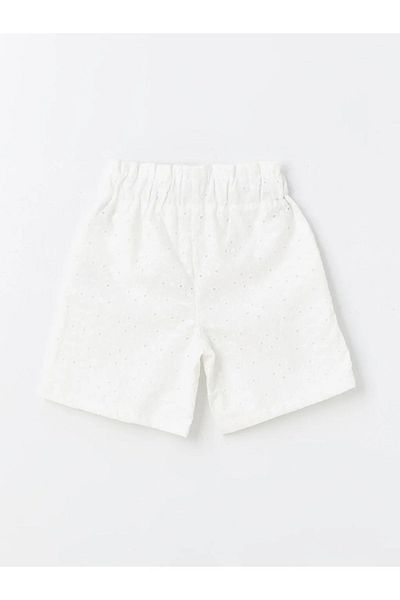 LC Waikiki Παιδικό κοριτσίστικο σορτς LCW με ελαστική μέση και λεπτομέρεια από χτένι