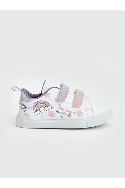 LC Waikiki Velcro Printed Girls' Sneakers