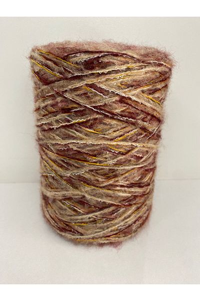 göçer 300gr Μαλλί Ακρυλικό Βουργουνδίας Βιζόν Moher Mustard Ακρυλικό Οπτικό Δίχτυ