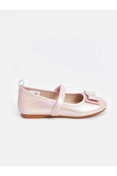 LC Waikiki LCW STEPS Girl's Ballerinas with Velcro and Bow Detail