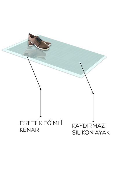 Decorita 50cm x 90cm Satina Glass Mat - Anti-Slip and Glass Door Front Design