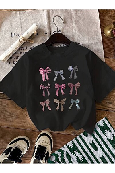 NoVibe Tricou unisex din bumbac cu mânecă scurtă cu imprimeu panglică