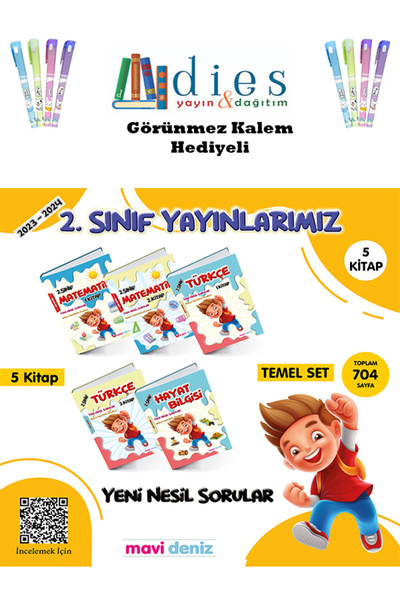 Mavi Deniz Yayınları MAVİ DENİZ YAYINCILIK 2. SINIF TEMEL SET (5 KİTAP)