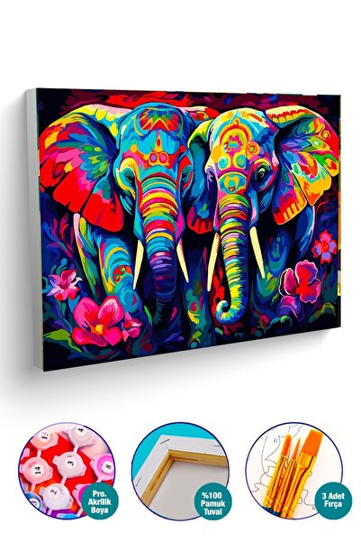 Picasso World Hobby Art Sayılarla Boyama Numaralı Tuval Seti Fırça Boya Dahil...