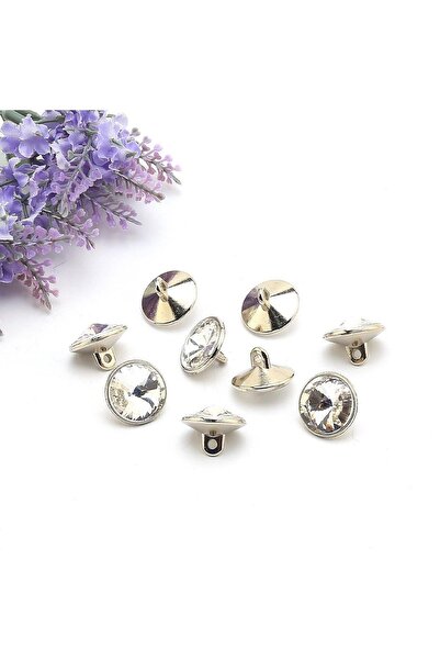 Hobi Dünya Taşlı Kırlent Ve Mobilya Düğmesi Gümüş