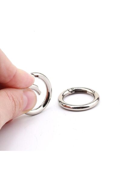 YF STORE 2 Adet - 25 Mm Nikel Kaplama Yuvarlak Kilitli Kanca