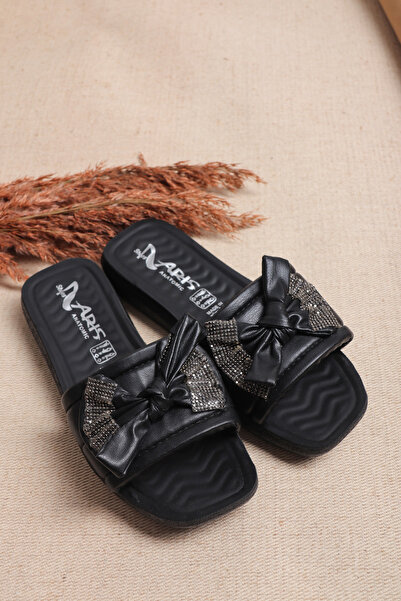 Ayakkabı Vakti Papuci de damă cu dungi moi - Talpă plată