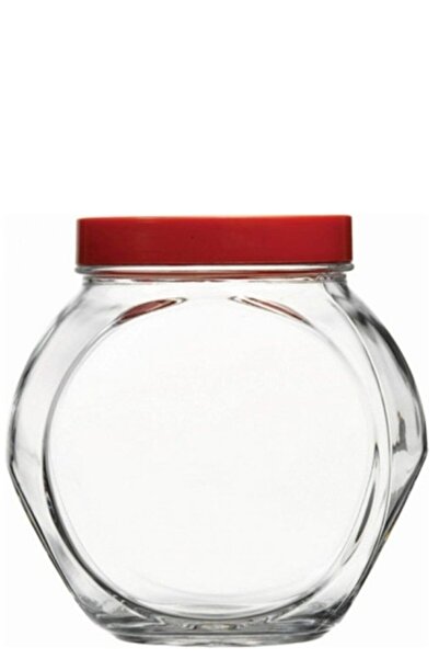 Paşabahçe 80000 جرة غطاء بلاستيكي أحمر