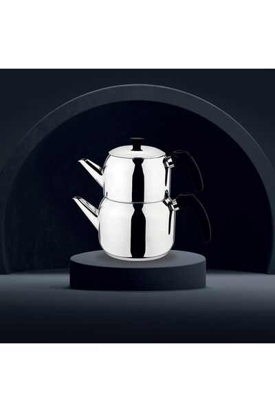 JUSTANDSHOP Delta Büyük Boy Paslanmaz Çelik Çaydanlık