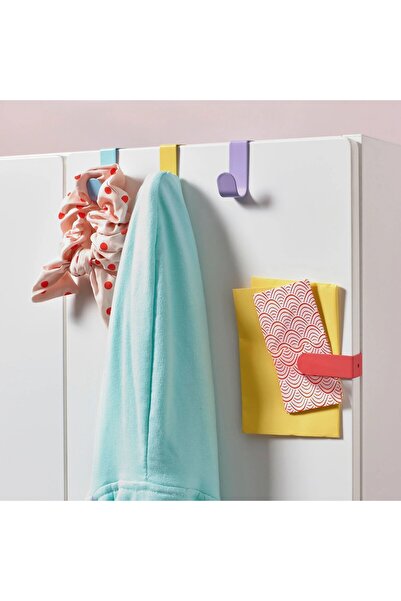 IKEA 4'lü Set Raf Askısı Yükseklik: 4,7 Cm İkea 4 Adet Renkli Kanca Seti Çeli...