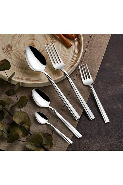 Amboss Dorado 60 Pieces 12 Person Stainless Steel Fork Spoon Set - Boxed