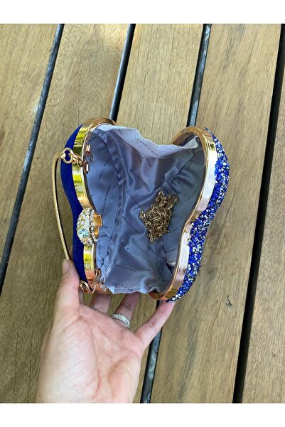MEGA ÇANTA Geantă de rochie de seară din cristal - Design cu aspect de inimă