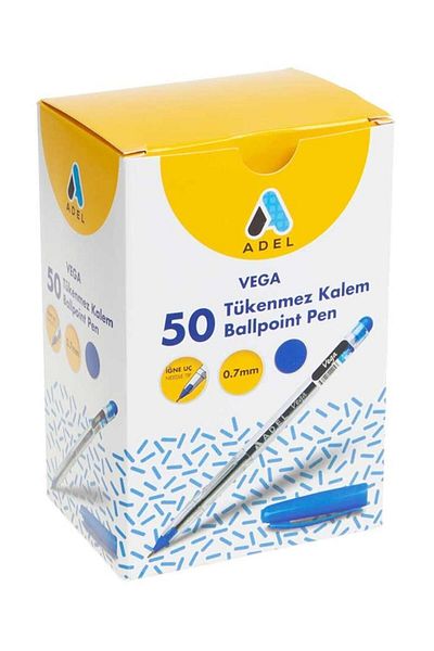 Adel Ballpoint Pen Vega Blue2210130101 (50 Pieces Box)