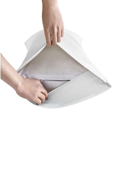 Divanev 6 White Cotton Pillow Cases - 50x70 cm Without Zipper