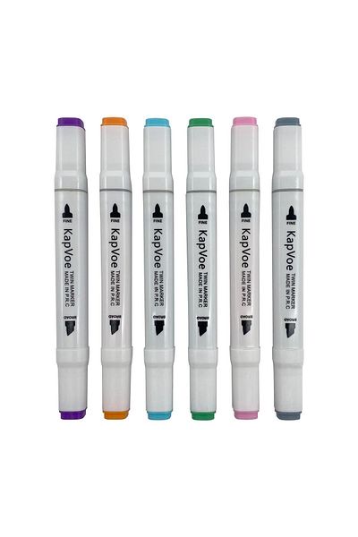 KAPVOE 80 Pieces Double Tip Touch Marker Art Design Felt Tip Pen Paint Set Gift Bag
