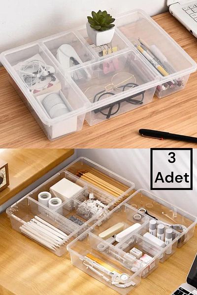 Bayev Luna 3 Pieces Drawer - Belt, Socks and Tie Organizer Box with Lid