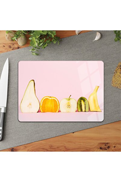 DreamHomes Fruits2 25*35 Glass Cutting Board