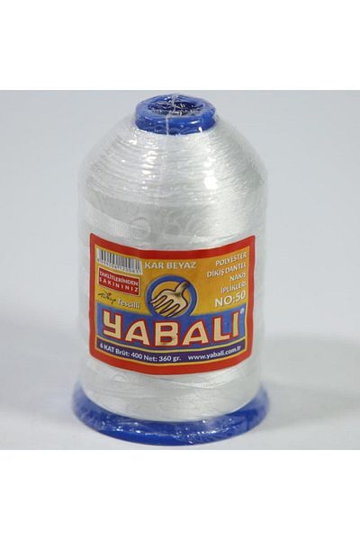 Yabalı Polyester Sewing Lace Embroidery Thread Snow White No: 50