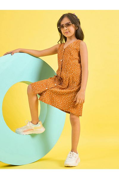 Stylo Bug By Styli Spot Print V Neck Casual Dress