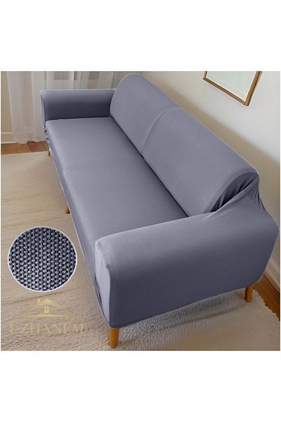 uzhanem Three-Person Patterned Honeycomb Sofa Cover - No Pilling