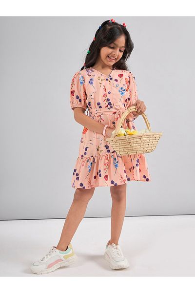 Stylo Bug By Styli Flower Print Fit and Flare Casual Dress