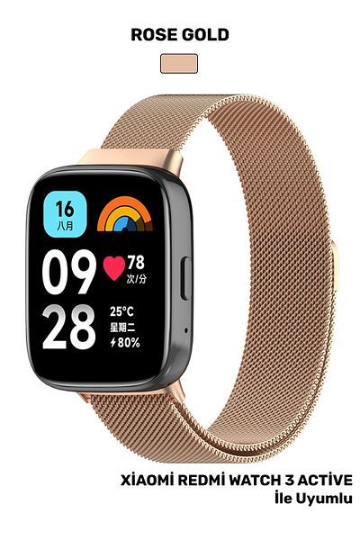 CONOCER حزام من الفولاذ المقاوم للصدأ قابل للتعديل مع شبكة معدنية متوافقة مع Xiaomi Redmi Watch 3 Active