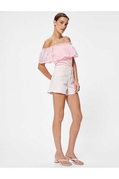 Koton Mini Frayed X Denim Shorts
